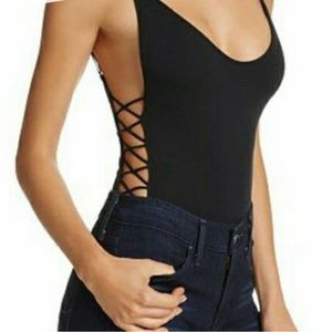 Sam Edelman Black Strappy Bodysuit
